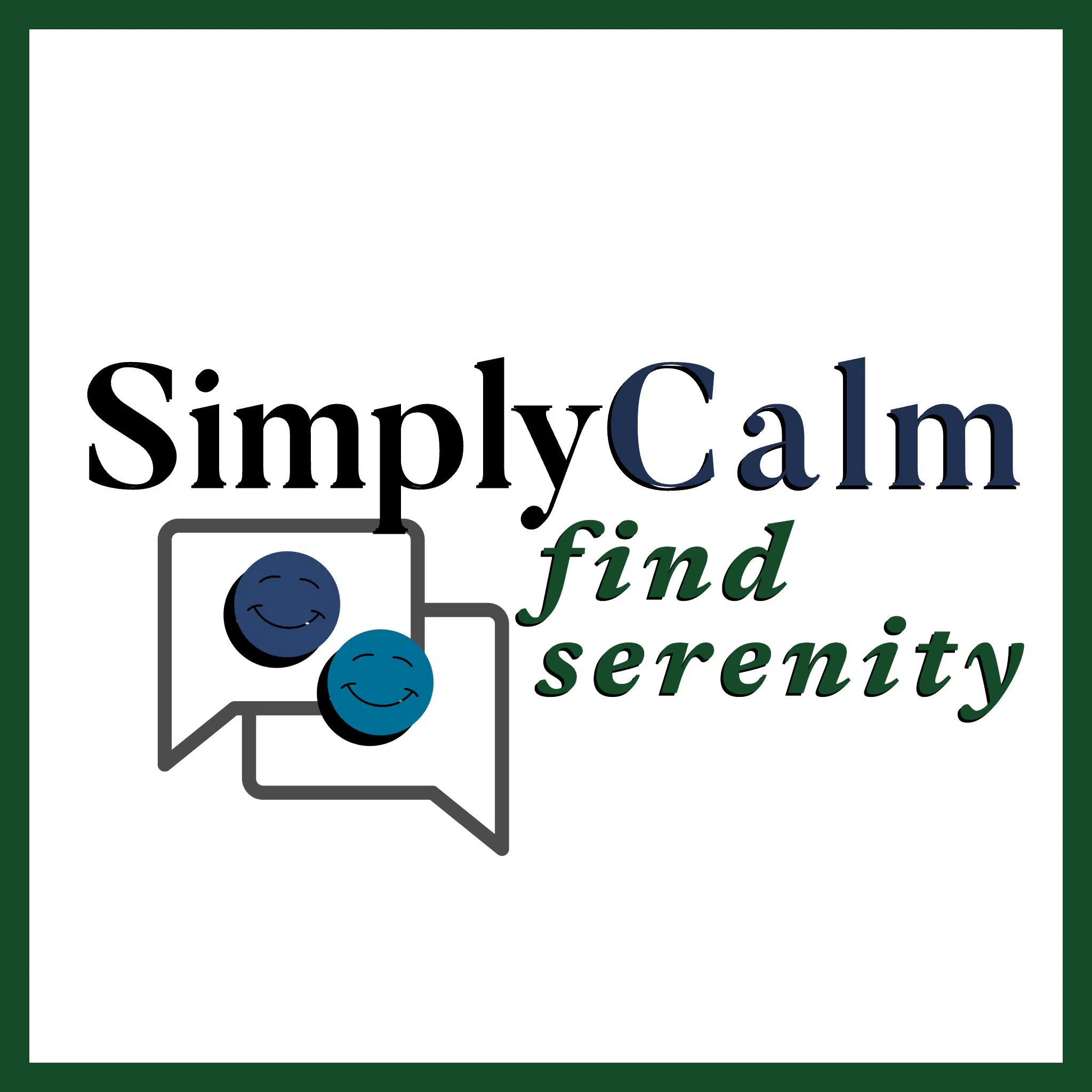 White Logo SimplyCalm find serenity